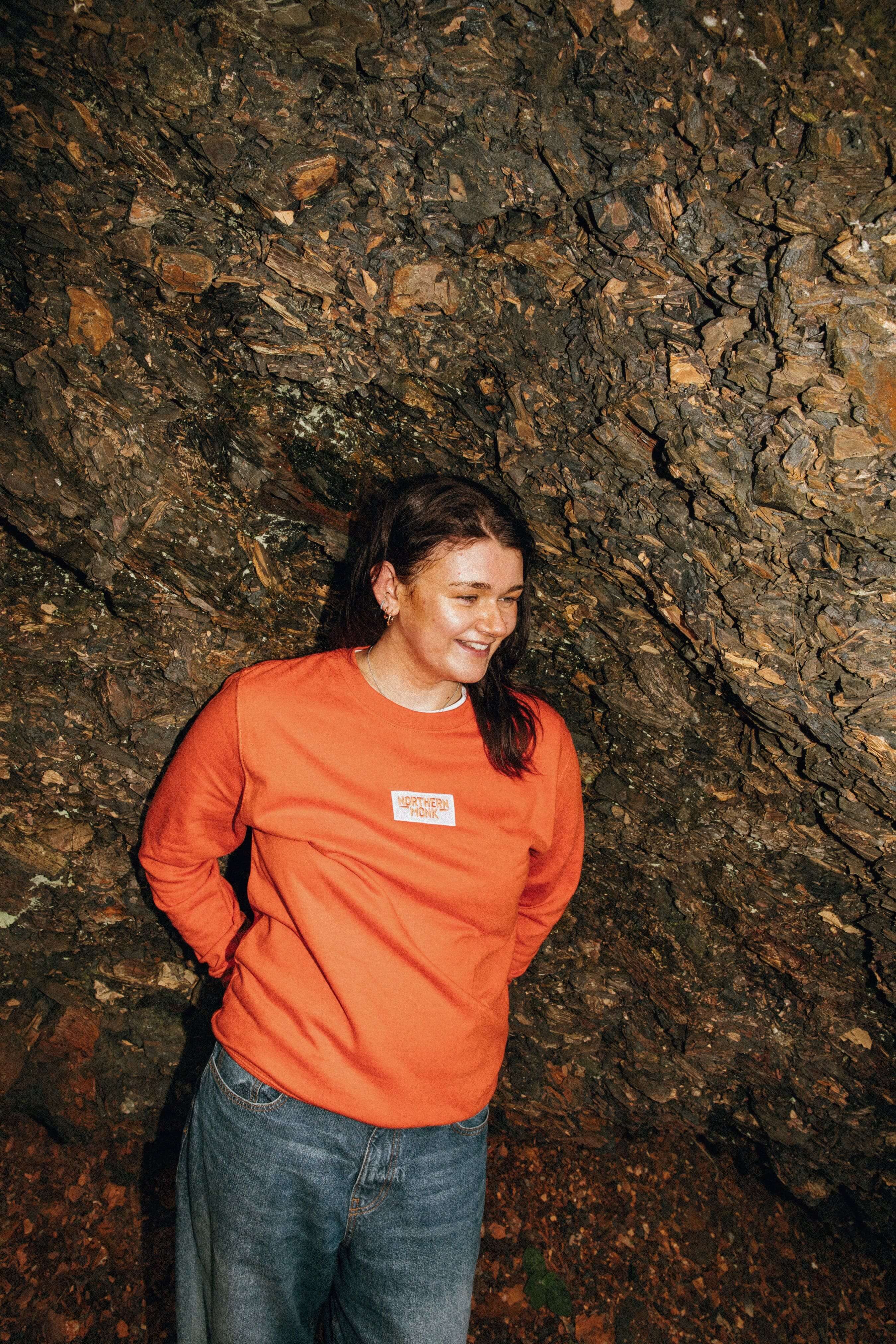 ORANGE NORTHERN MONK SWEATSHIRT - Image 3